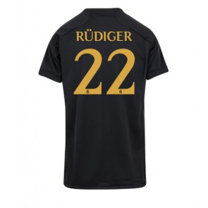 Real Madrid Antonio Rudiger #22 Replica Third Stadium Shirt for Women 2023-24 Short Sleeve